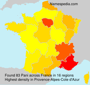 Surname Pani in France Surname Pani in France