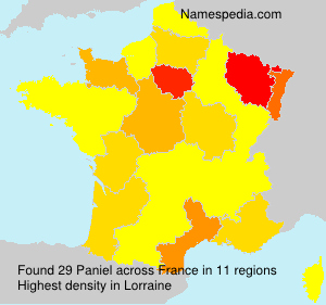 Surname Paniel in France Surname Paniel in France