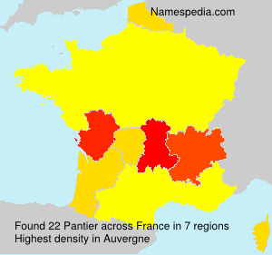 Surname Pantier in France Surname Pantier in France