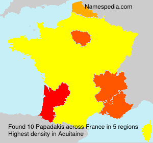Surname Papadakis in France Surname Papadakis in France