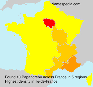 Surname Papandreou in France