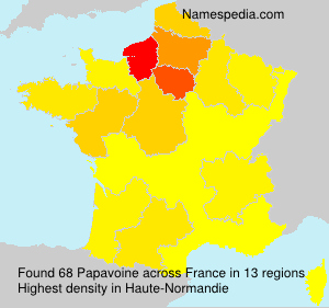 Surname Papavoine in France Surname Papavoine in France