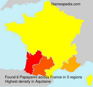 Surname Papayanni in France Surname Papayanni in France