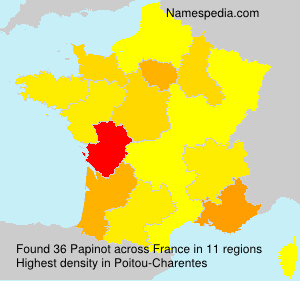 Surname Papinot in France Surname Papinot in France