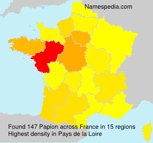 Surname Papion in France Surname Papion in France