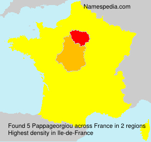 Surname Pappageorgiou in France Surname Pappageorgiou in France