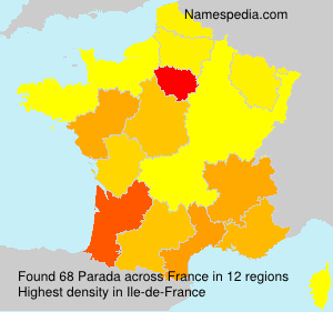 Surname Parada in France Surname Parada in France