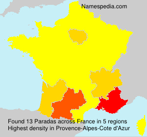 Surname Paradas in France Surname Paradas in France