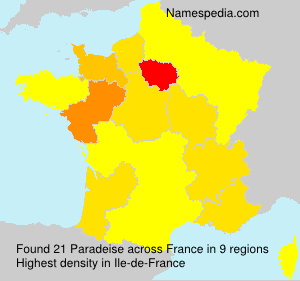 Surname Paradeise in France Surname Paradeise in France