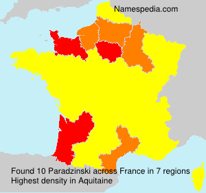 Surname Paradzinski in France Surname Paradzinski in France