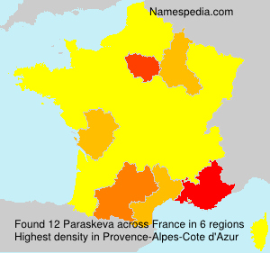 Surname Paraskeva in France Surname Paraskeva in France