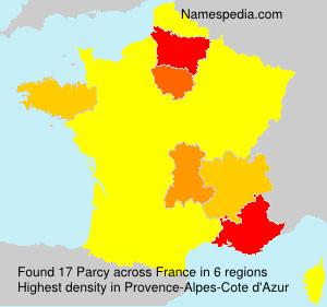 Surname Parcy in France Surname Parcy in France