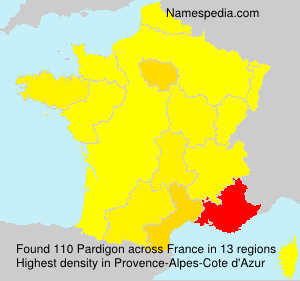 Surname Pardigon in France Surname Pardigon in France
