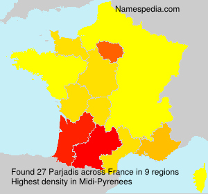 Surname Parjadis in France Surname Parjadis in France