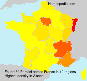 Surname Parolini in France Surname Parolini in France