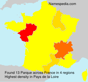Surname Parque in France Surname Parque in France