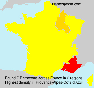 Surname Parracone in France Surname Parracone in France