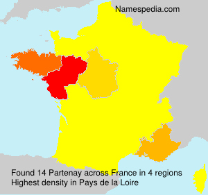 Surname Partenay in France Surname Partenay in France