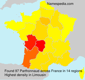 Surname Parthonnaud in France Surname Parthonnaud in France