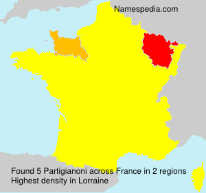 Surname Partigianoni in France Surname Partigianoni in France
