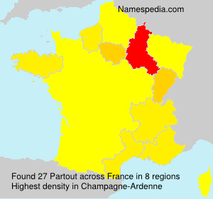 Surname Partout in France Surname Partout in France
