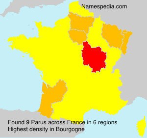 Surname Parus in France Surname Parus in France