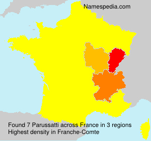 Surname Parussatti in France Surname Parussatti in France