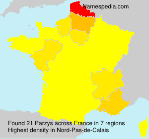 Surname Parzys in France Surname Parzys in France