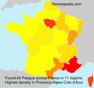 Surname Pasqua in France Surname Pasqua in France