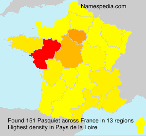 Surname Pasquiet in France Surname Pasquiet in France