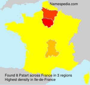 Surname Patart in France Surname Patart in France