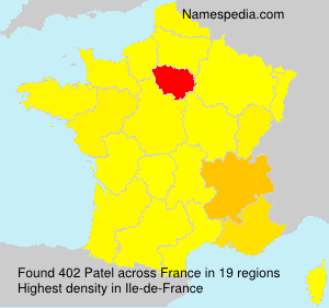 Surname Patel in France Surname Patel in France