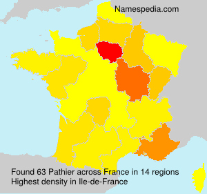 Surname Pathier in France Surname Pathier in France