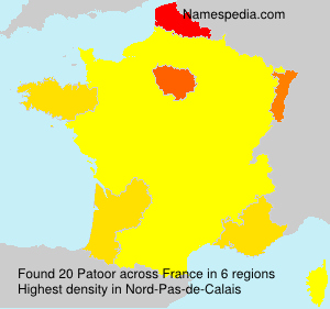 Surname Patoor in France Surname Patoor in France