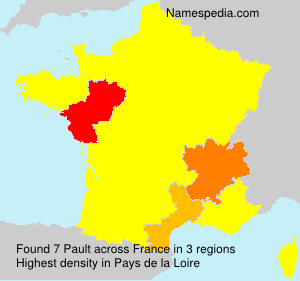 Surname Pault in France Surname Pault in France