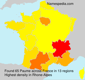 Surname Paume in France Surname Paume in France