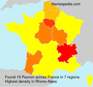 Surname Paunon in France Surname Paunon in France