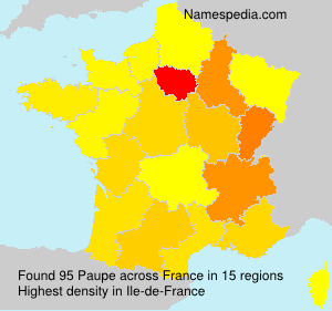 Surname Paupe in France Surname Paupe in France