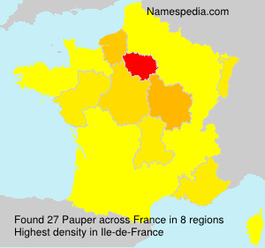Surname Pauper in France Surname Pauper in France
