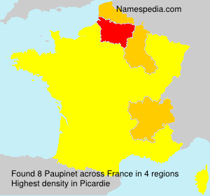 Surname Paupinet in France