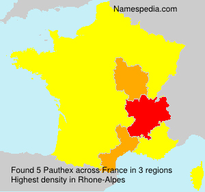 Surname Pauthex in France Surname Pauthex in France