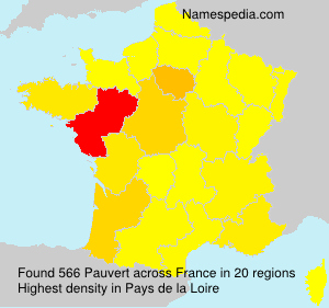 Surname Pauvert in France Surname Pauvert in France