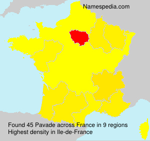 Surname Pavade in France Surname Pavade in France