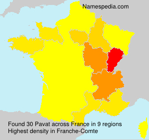 Surname Pavat in France Surname Pavat in France