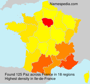 Surname Paz in France Surname Paz in France