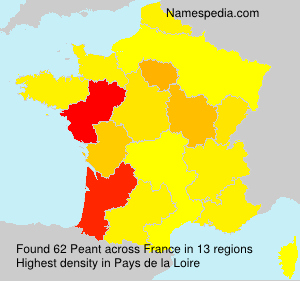 Surname Peant in France Surname Peant in France
