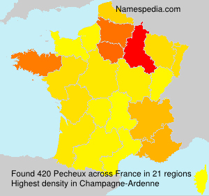 Surname Pecheux in France Surname Pecheux in France