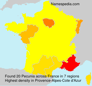 Surname Pecunia in France Surname Pecunia in France