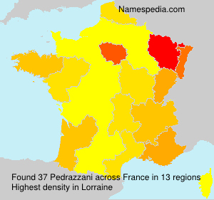 Surname Pedrazzani in France Surname Pedrazzani in France