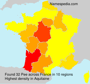 Surname Pee in France Surname Pee in France